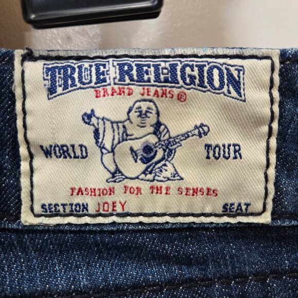 Vintage True Religion Medium Wash Flare Leg Jeans Size 29 - Picture 11 of 16